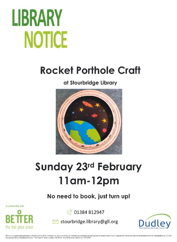 Stourbridge Library - Rocket Porthole Craft